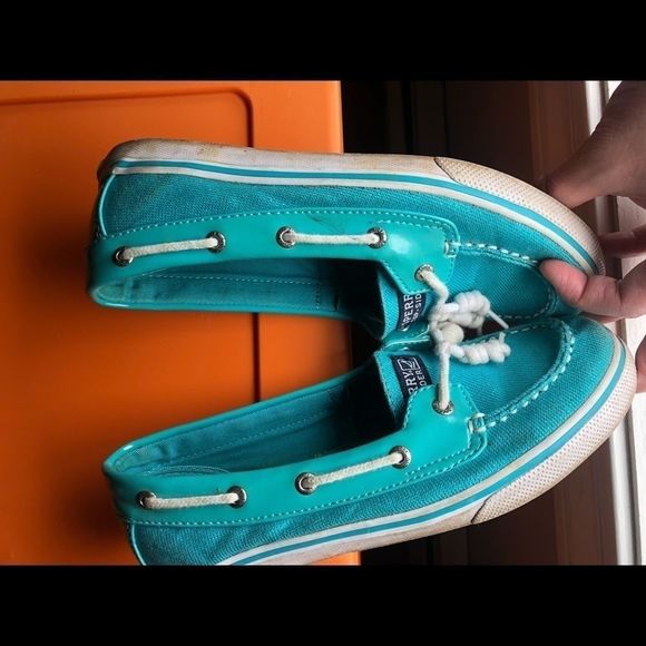 Teal Glitter Sperrys - Picture 4 of 6